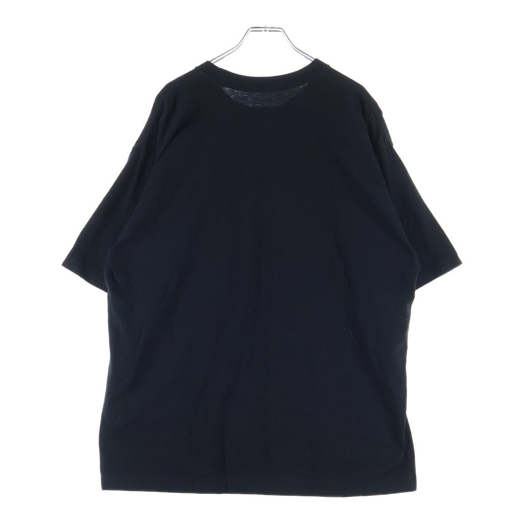 NEIGHBORHOOD(ネイバーフッド) ×YOHJI YAMAMOTO POUR HOMME TEE ヨウジヤマモト プルームオム フロントロゴプリント クルーネック半袖カットソーTシャツ ブラック HP-T89-996