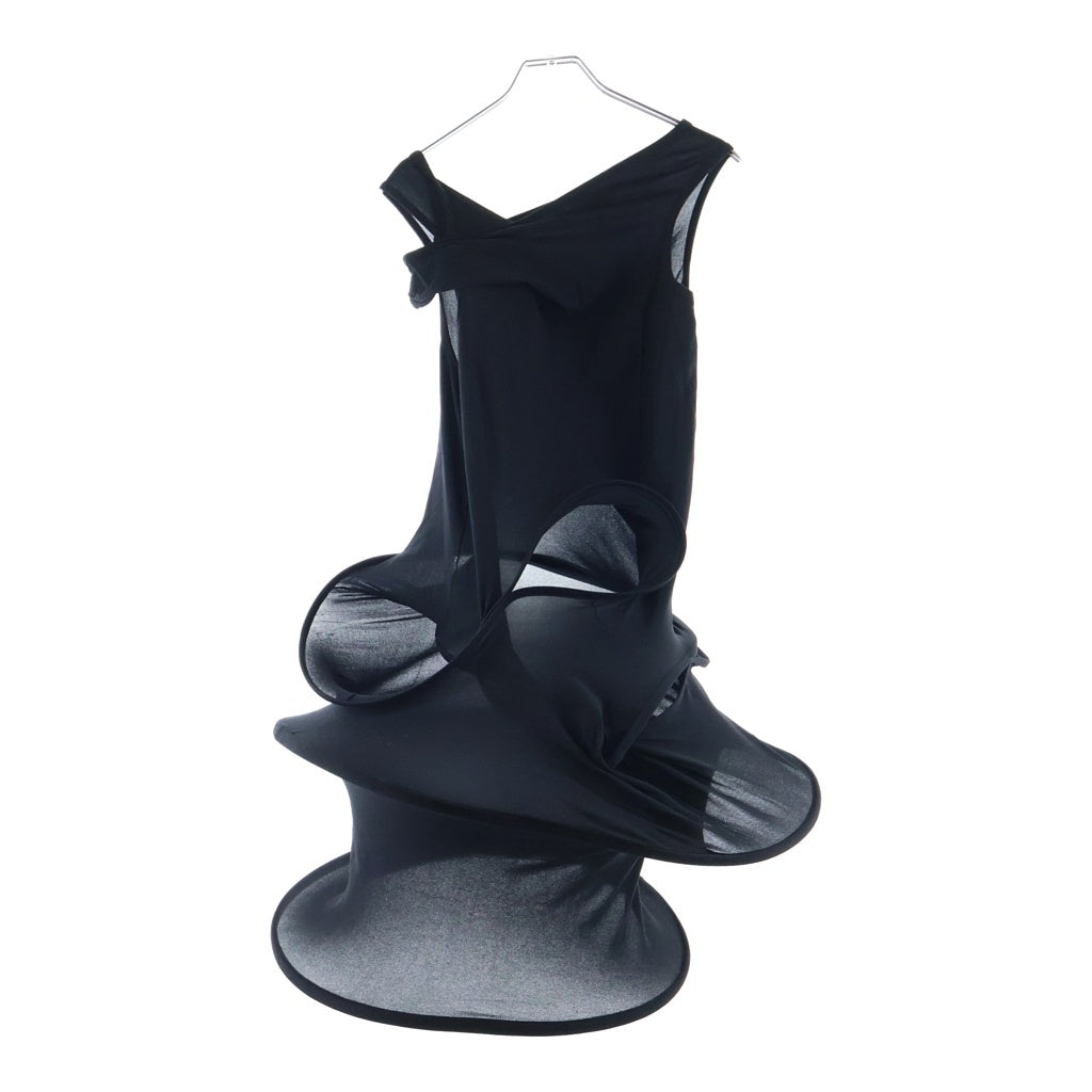 JUNYA WATANABE COMME des GARCONS(ジュンヤワタナベ コムデギャルソン) 26SS ノースリーブ変形デザイン ワンピース ブラック レディース JQ-O055
