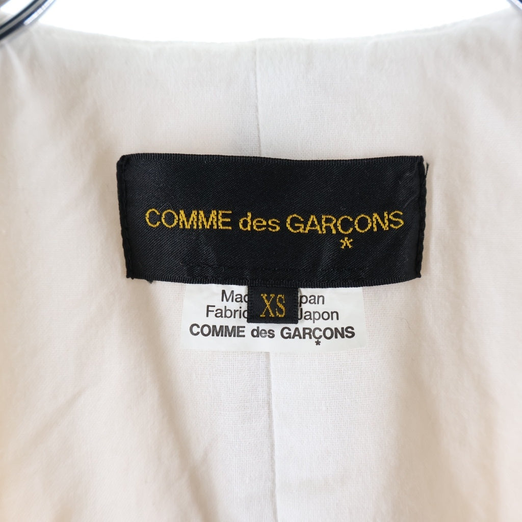 COMME des GARCONS(コムデギャルソン) 26SS COTTON CHEMICAL × JUTE VEST コットンケミカル 素材切り替えベスト ホワイト/ブラウン レディース GQ-V002