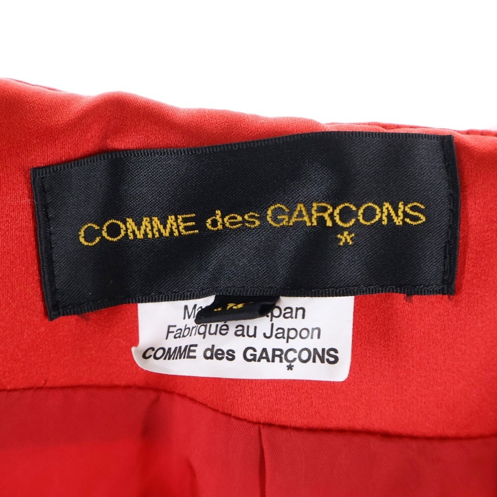 COMME des GARCONS(コムデギャルソン) 26SS アシンメトリー チュール織りブレザー レッド/ホワイト レディース GQ-J021