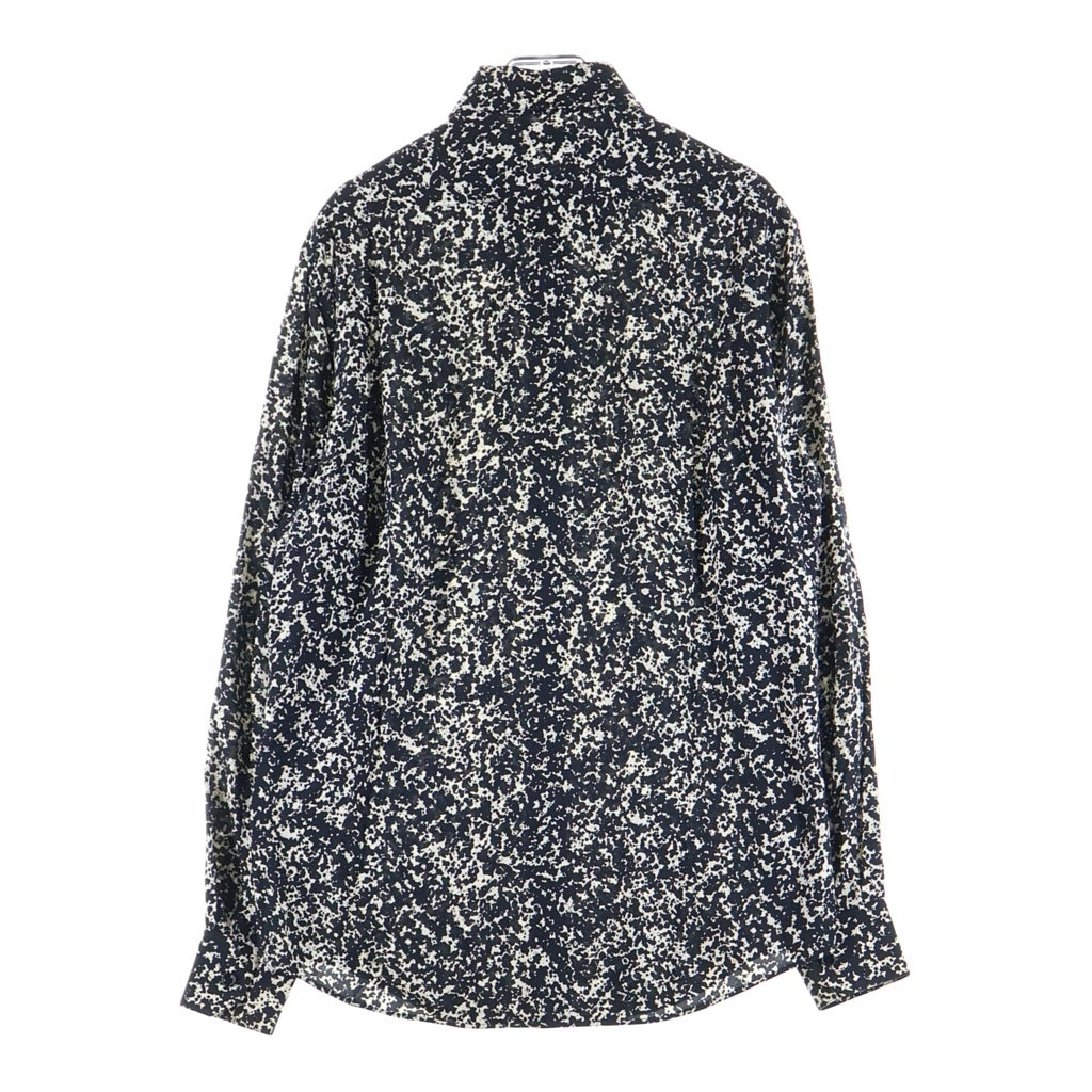 CELINE(セリーヌ) 19AW スプラッター マーブルプリントクラシック長袖シャツ ブラック/ホワイト 2C028371F
