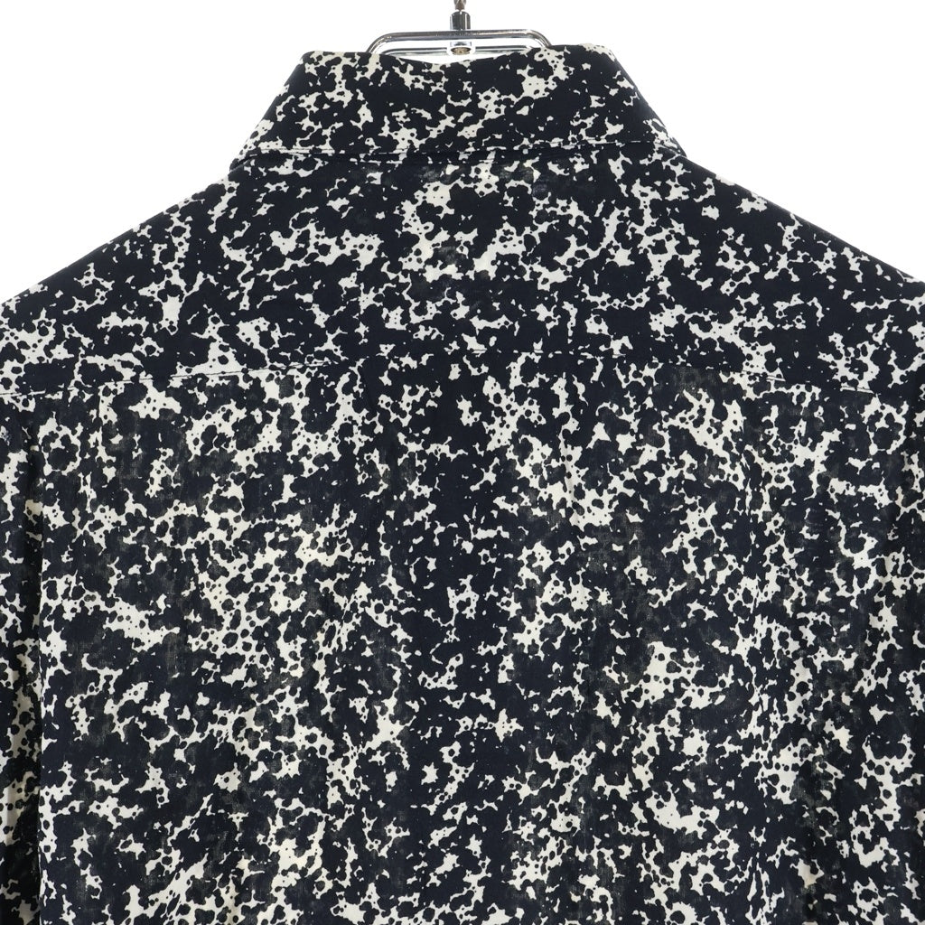 CELINE(セリーヌ) 19AW スプラッター マーブルプリントクラシック長袖シャツ ブラック/ホワイト 2C028371F