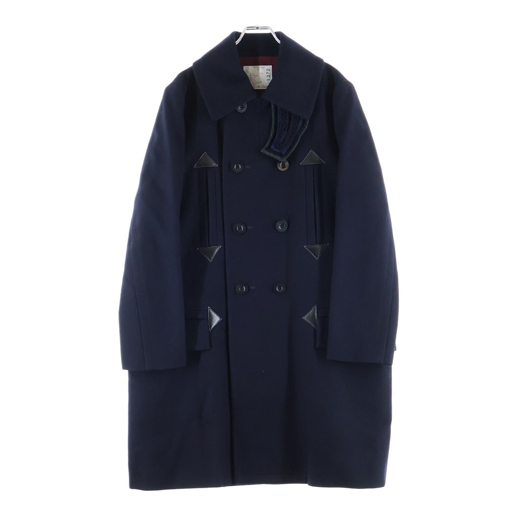 Sacai(サカイ) 17AW ウールPコート ブラック 17-01372M