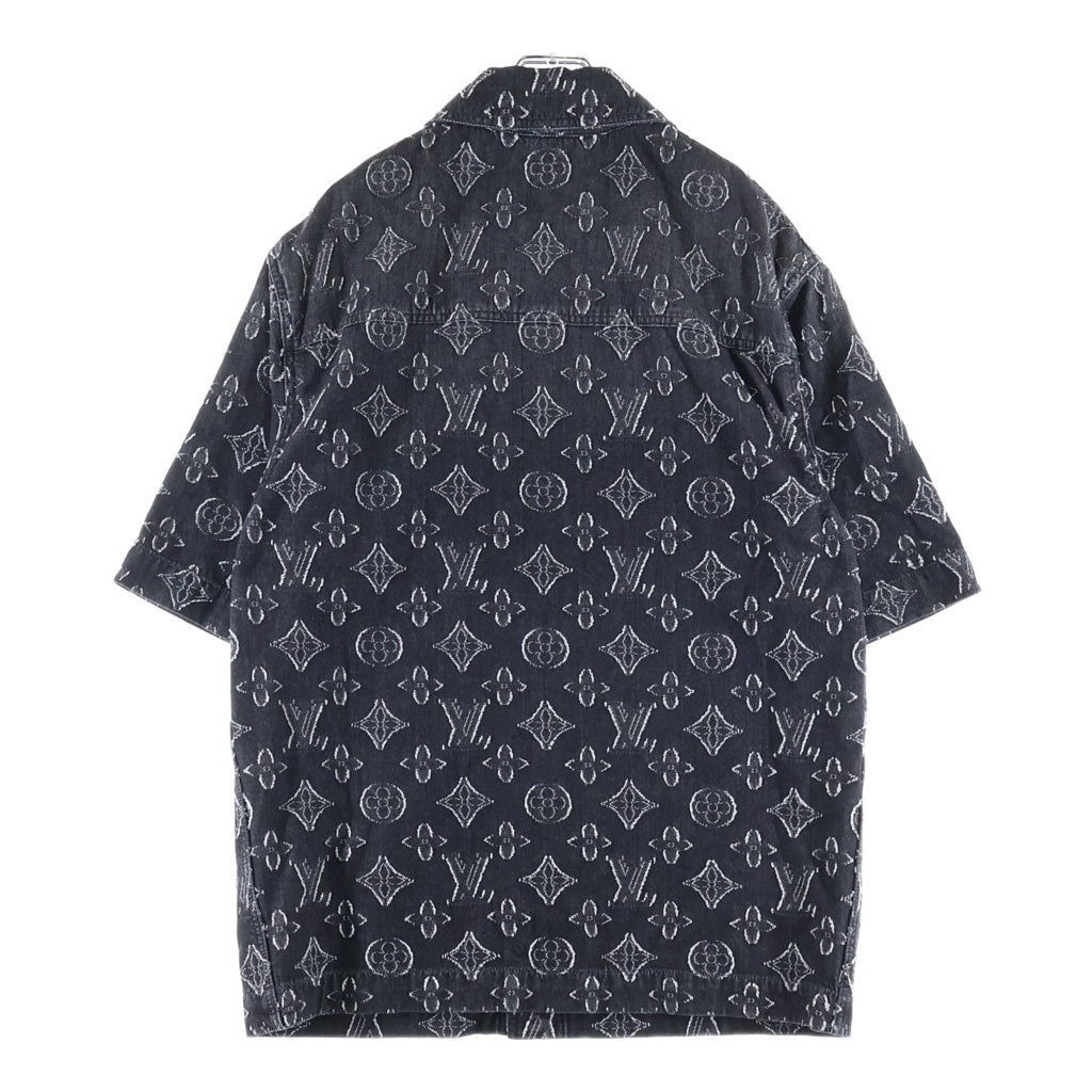 LOUIS VUITTON(ルイヴィトン) 23AW モノグラム ボタンアップ 半袖 デニムジャケット ブラック RM232 ARS HPS73W