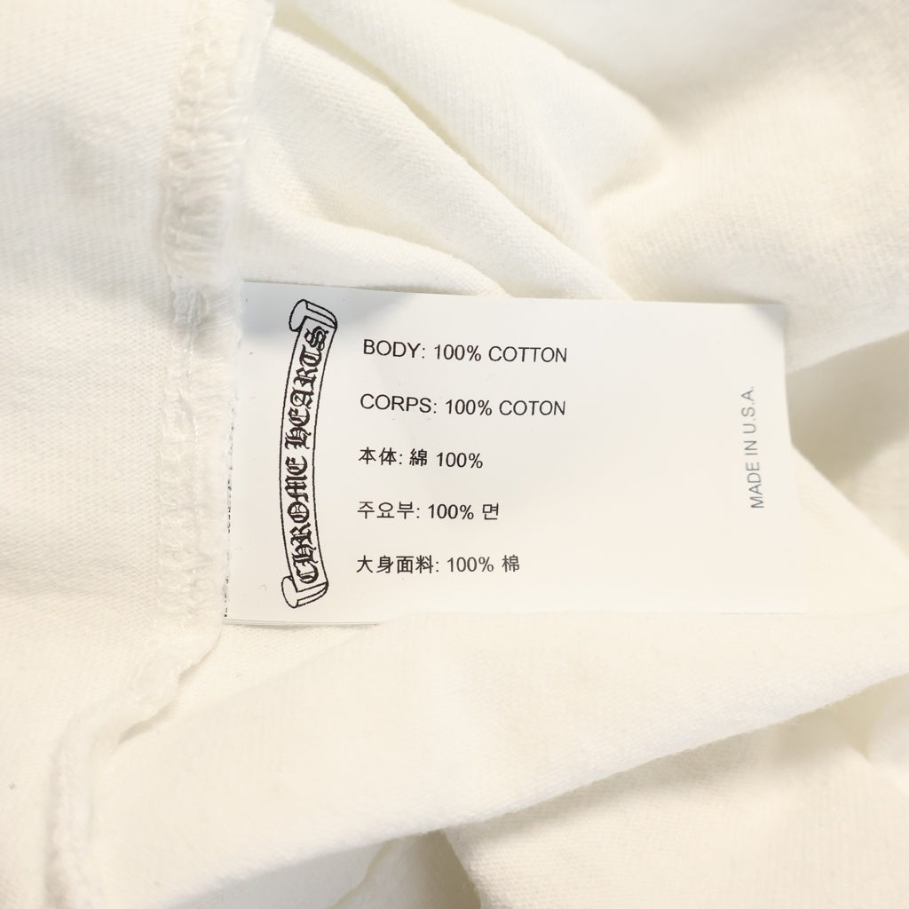 CHROME HEARTS(クロムハーツ) Grp Y Not Light Work Long Sleeve Tee ワイノット ライトワーク ロゴ刺繍 ロングスリーブTシャツ 長袖カットソー ホワイト