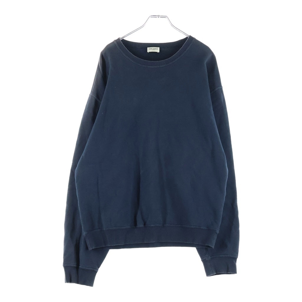 SAINT LAURENT PARIS(サンローランパリ) 23AW バックロゴ刺繍 スウェットトレーナー ネイビー 754513 Y36SW