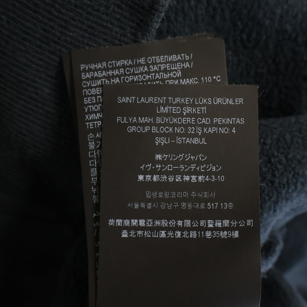 SAINT LAURENT PARIS(サンローランパリ) 23AW バックロゴ刺繍 スウェットトレーナー ネイビー 754513 Y36SW