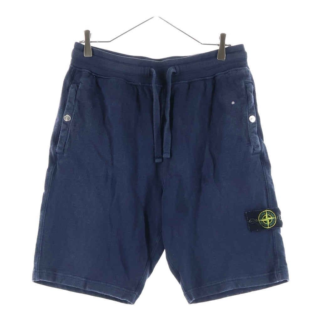 STONE ISLAND(ストーンアイランド) ロゴ刺繍パッチ バミューダ スウェットショートパンツ ネイビー 801563460