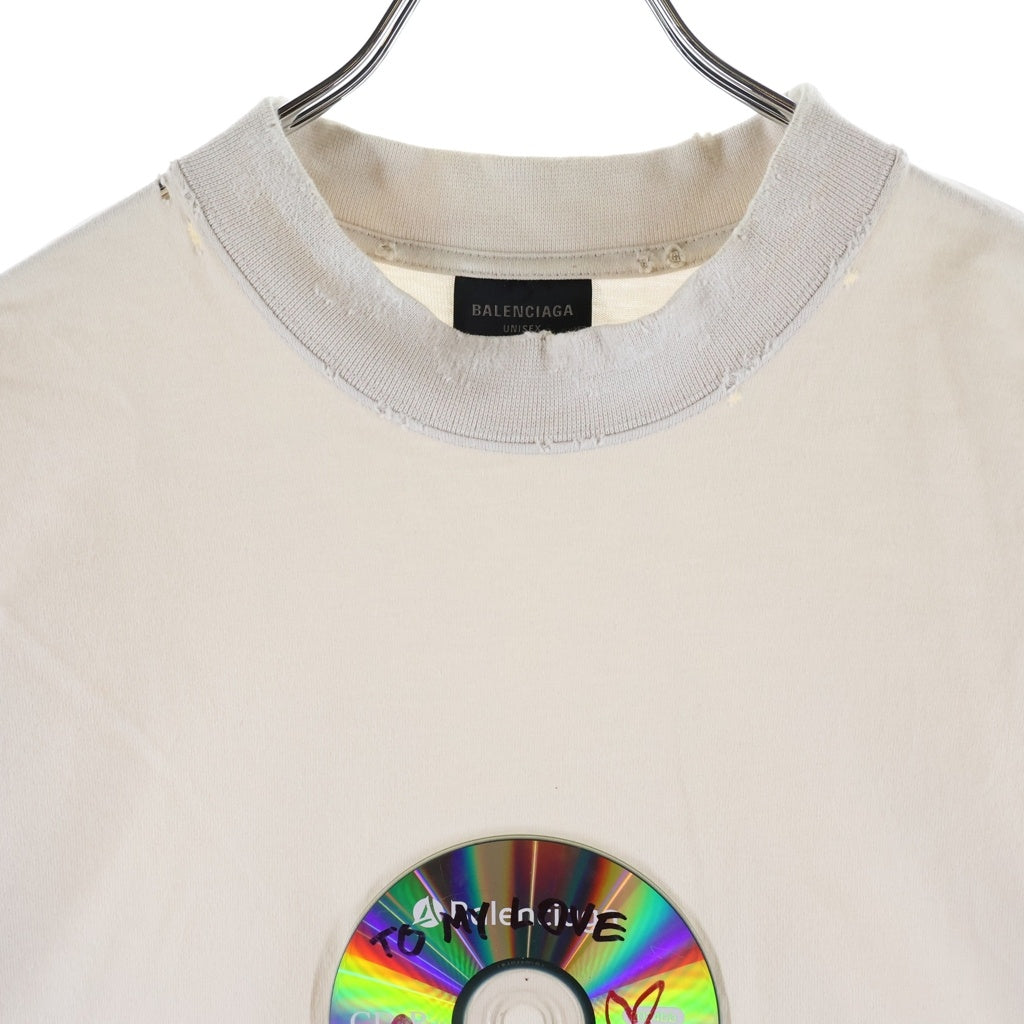 BALENCIAGA(バレンシアガ) TO MY LOVE HAPPY VALENTINE TEE CD半袖Tシャツ カットソー ベージュ 764235 TQVE4