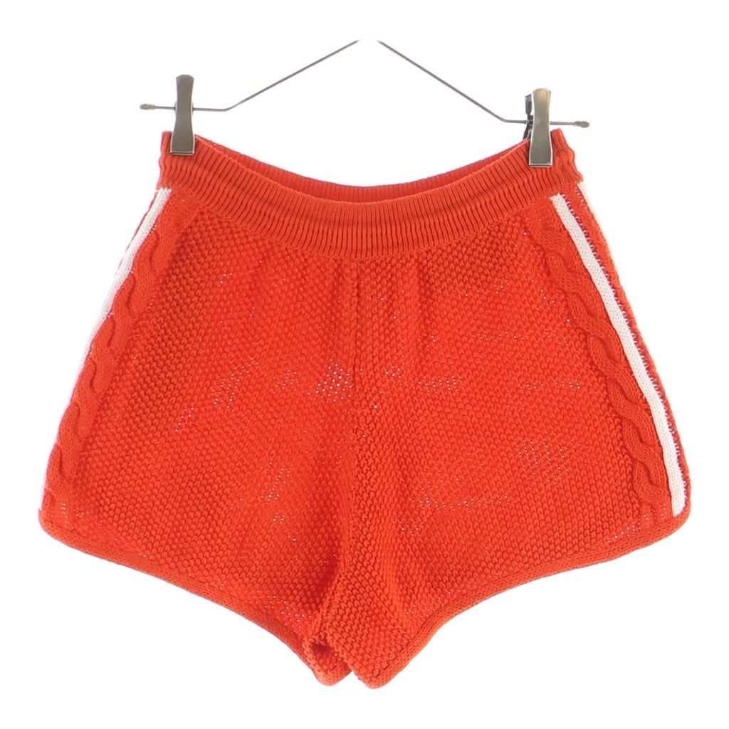 GUCCI(グッチ) 22SS ×ADIDAS アディダス ケーブルニットハーフパンツ レッド 693835 XKCDJ