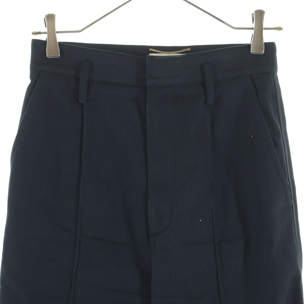 SAINT LAURENT PARIS(サンローランパリ) HIGH WAISTED DENIM PANTS ハイウエスト センタープレスデニムパンツ ブラック レディース 697253 Y7E32