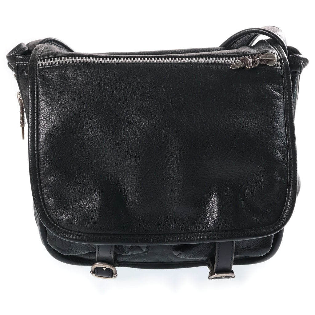CHROME HEARTS(クロムハーツ) SHOULDBR BAG TINY ガンスリンガーストラップレザーショルダーバック ブラック