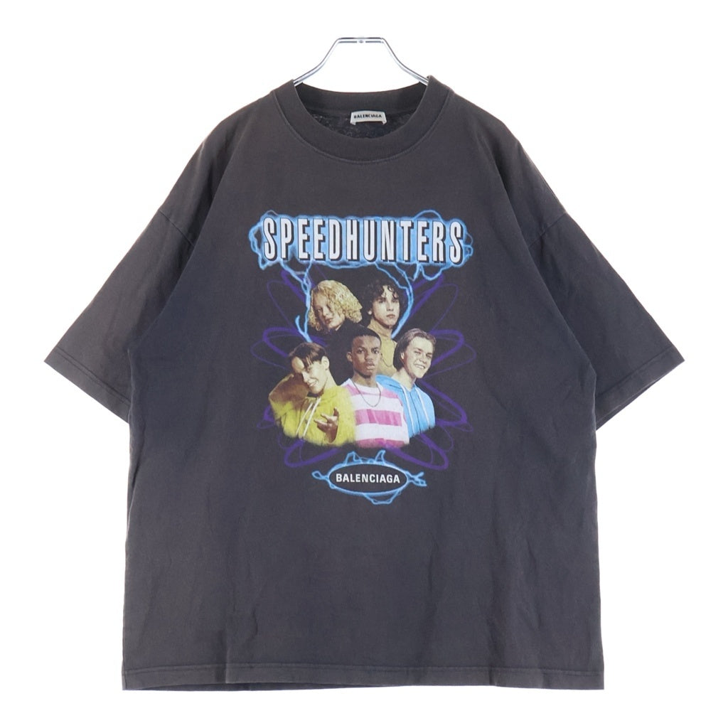 BALENCIAGA(バレンシアガ) 18AW SPEED HUNTERS BOYSBAND TEE スピードハンターズ ボーイズバンドプリント クルーネック半袖カットソーTシャツ グレー 541703 TCV38