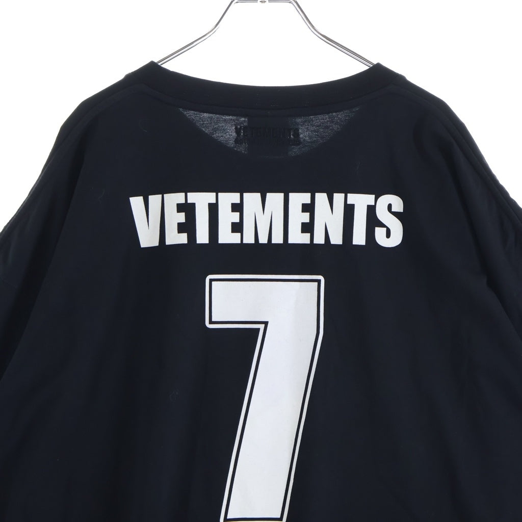VETEMENTS(ヴェトモン) 19AW PLANET NUMBER VENUS プラネットナンバー 半袖Tシャツ ブラック UAH20TR901