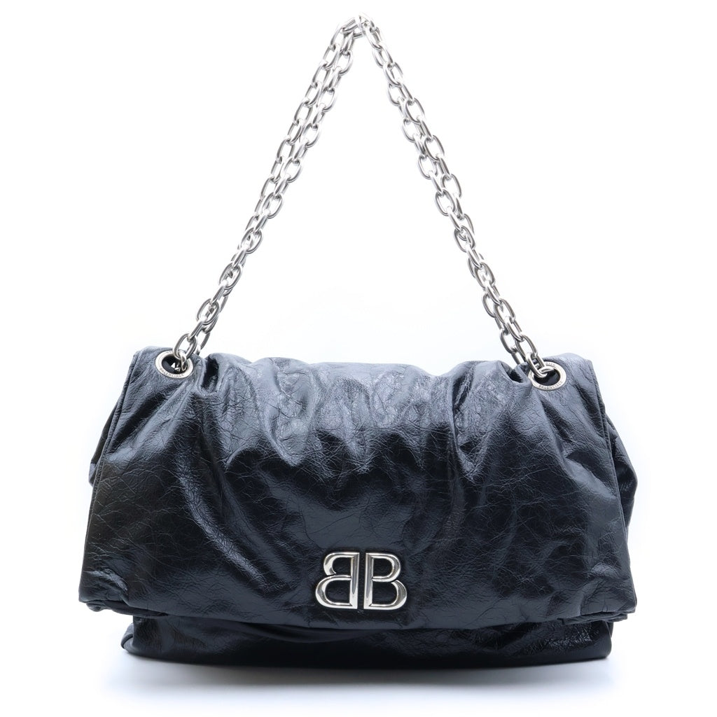 BALENCIAGA(バレンシアガ) MONACO LARGE CHAIN SHOULDER BAG モナコ ラージ チェーンショルダーバッグ ブラック 791835