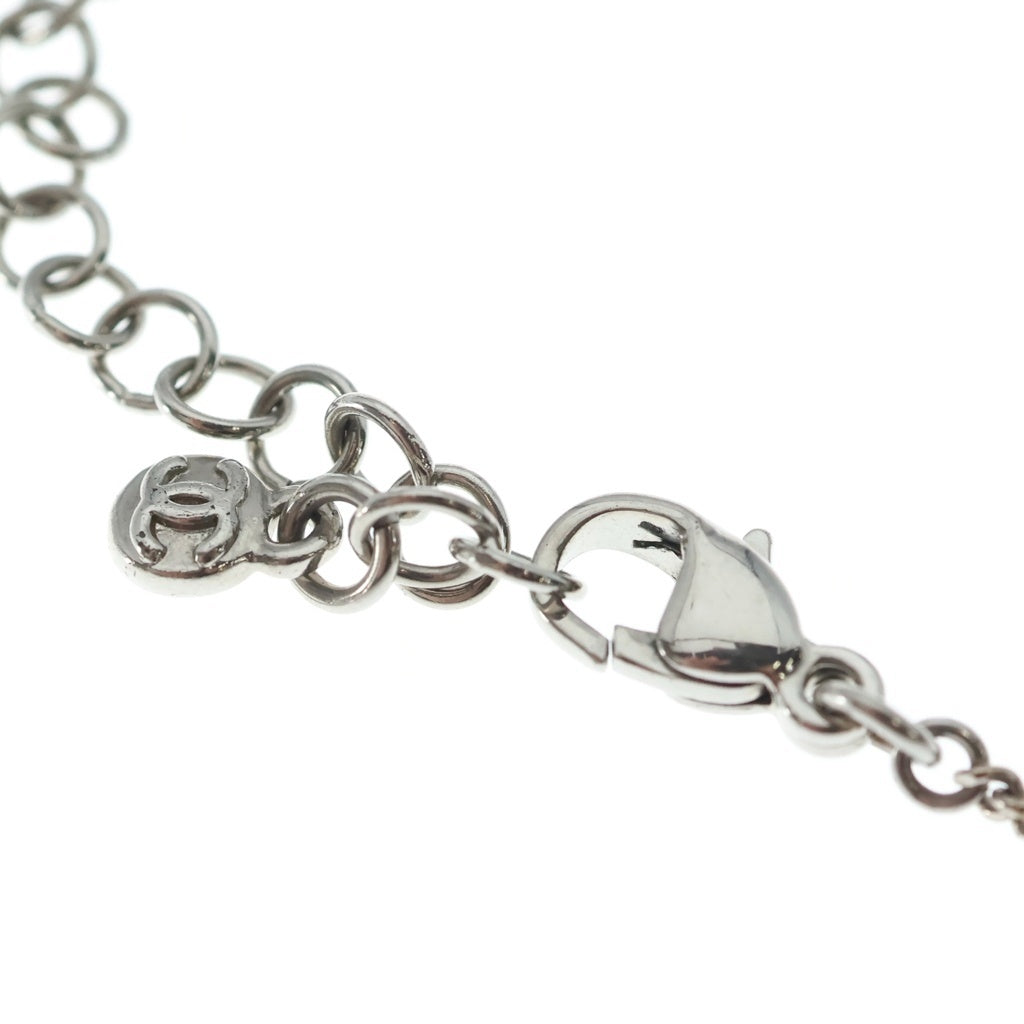 CHANEL(シャネル) ココマーク フラワーモチーフ ラインストーン ネックレス シルバー 09/C