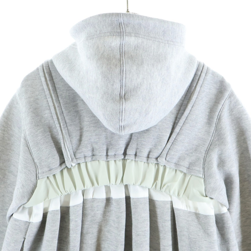 Sacai(サカイ) 22AW Sweat ZipUp Blouson スウェット ジップアップブルゾン ジップアップパーカー グレー 22-06248 レディース
