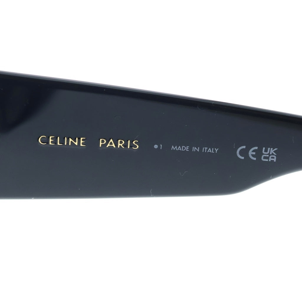 CELINE(セリーヌ) サイドトリオンフロゴ スクエアサングラス ブラック/シルバー CL4028U