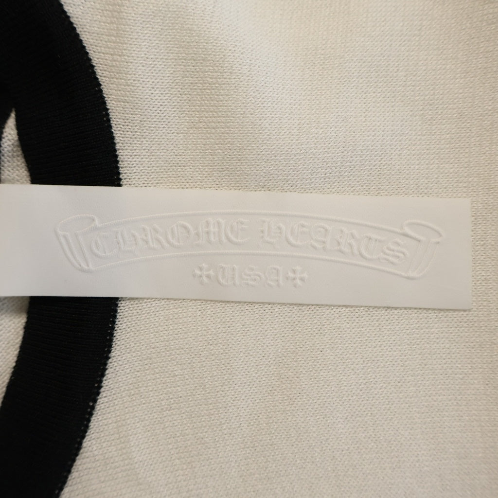 CHROME HEARTS(クロムハーツ) 26SS 3CROSS PATCH CH LOGO 3クロスパッチ CHロゴ刺繍 長袖ラグランスリーブTシャツ ブラック/ホワイト