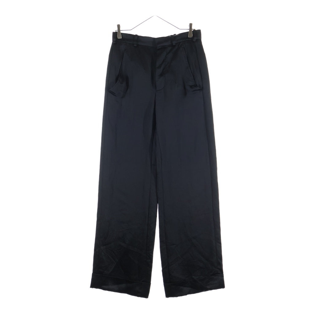 ANN DEMEULEMEESTER(アンドゥムルメステール) 22SS ボンテージワイドパンツ スラックスパンツ ブラック 2201-W-TR03-166-099