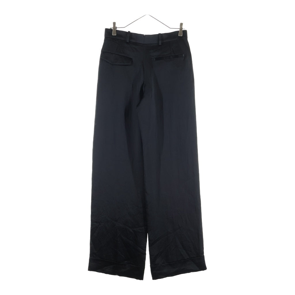 ANN DEMEULEMEESTER(アンドゥムルメステール) 22SS ボンテージワイドパンツ スラックスパンツ ブラック 2201-W-TR03-166-099