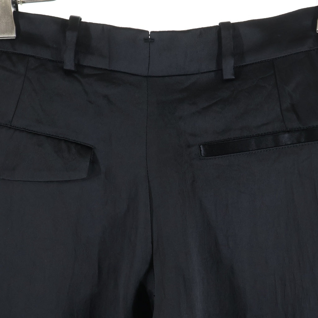 ANN DEMEULEMEESTER(アンドゥムルメステール) 22SS ボンテージワイドパンツ スラックスパンツ ブラック 2201-W-TR03-166-099