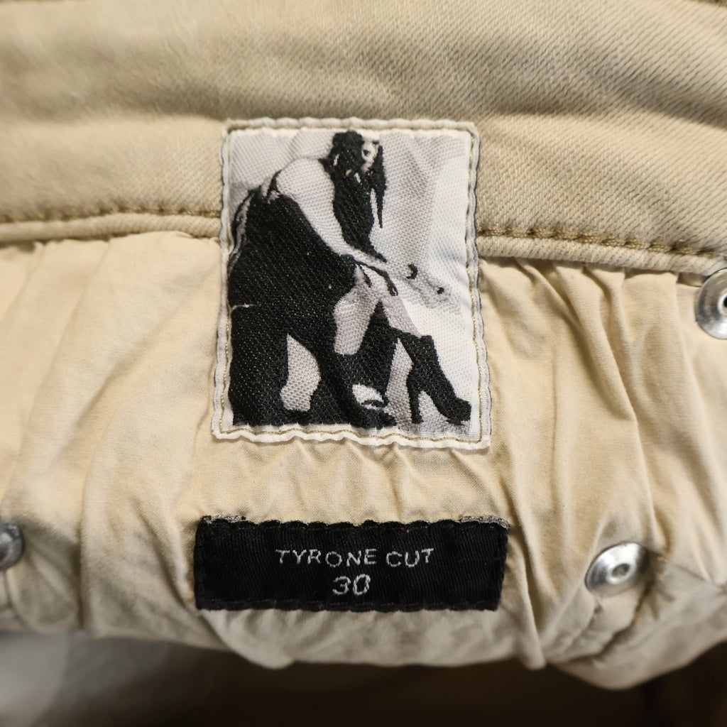 Rick Owens DRKSHDW(リックオウエンス ダークシャドウ) 23AW TYRONE CUT タイロンカット スキニーデニムパンツ グレー/ベージュ DU02C5364-SBEDE