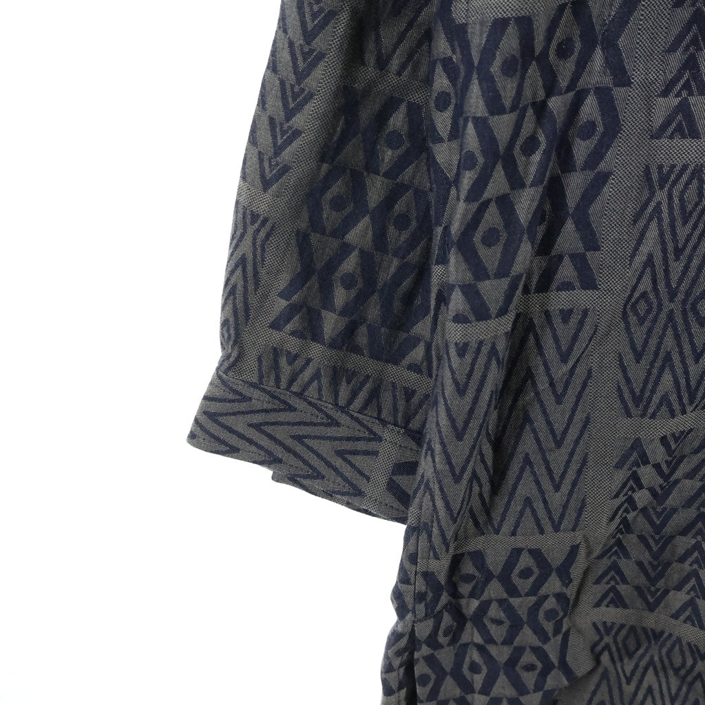 Yohji Yamamoto POUR HOMME(ヨウジヤマモト プールオム) 23AW Open Collar Pattern Shirt オープンカラー パターンシャツ 長袖シャツ グレー HJ-B36-004