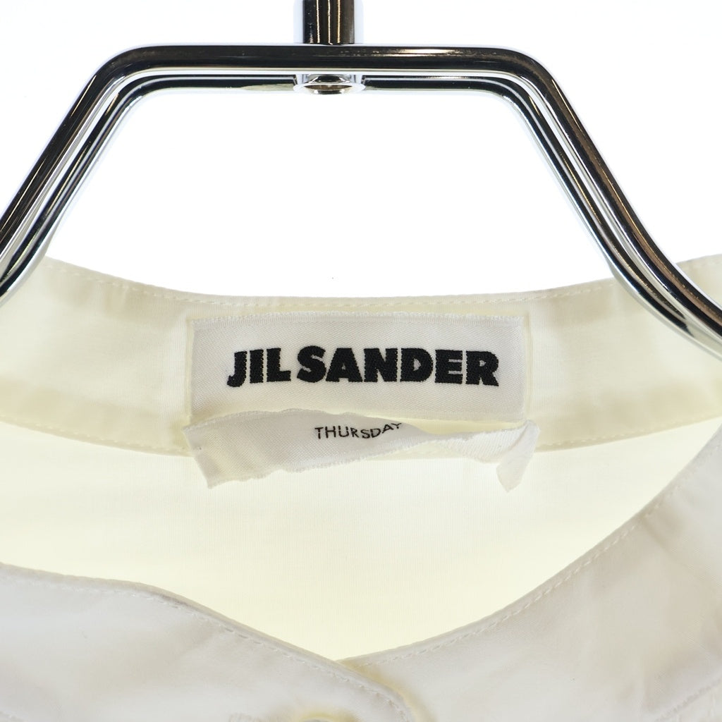JIL SANDER(ジルサンダー) ストライプデザイン クロップド長袖シャツ ホワイト JSXT600305WT 24550012 レディース