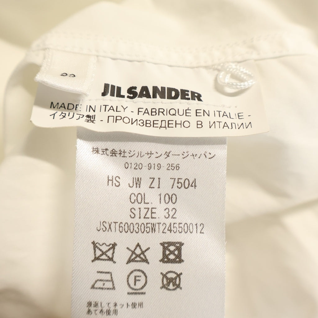 JIL SANDER(ジルサンダー) ストライプデザイン クロップド長袖シャツ ホワイト JSXT600305WT 24550012 レディース