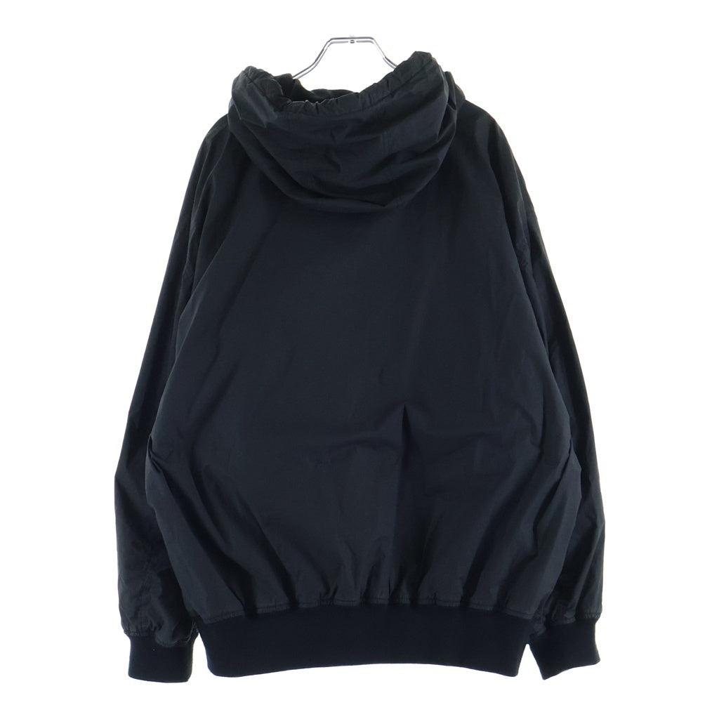 COMOLI(コモリ) 24AW コットンナイロン ジップアップフーディー ブラック C03-01017