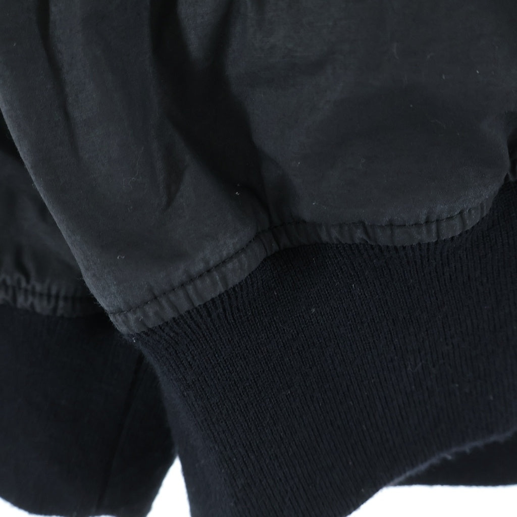 COMOLI(コモリ) 24AW コットンナイロン ジップアップフーディー ブラック C03-01017