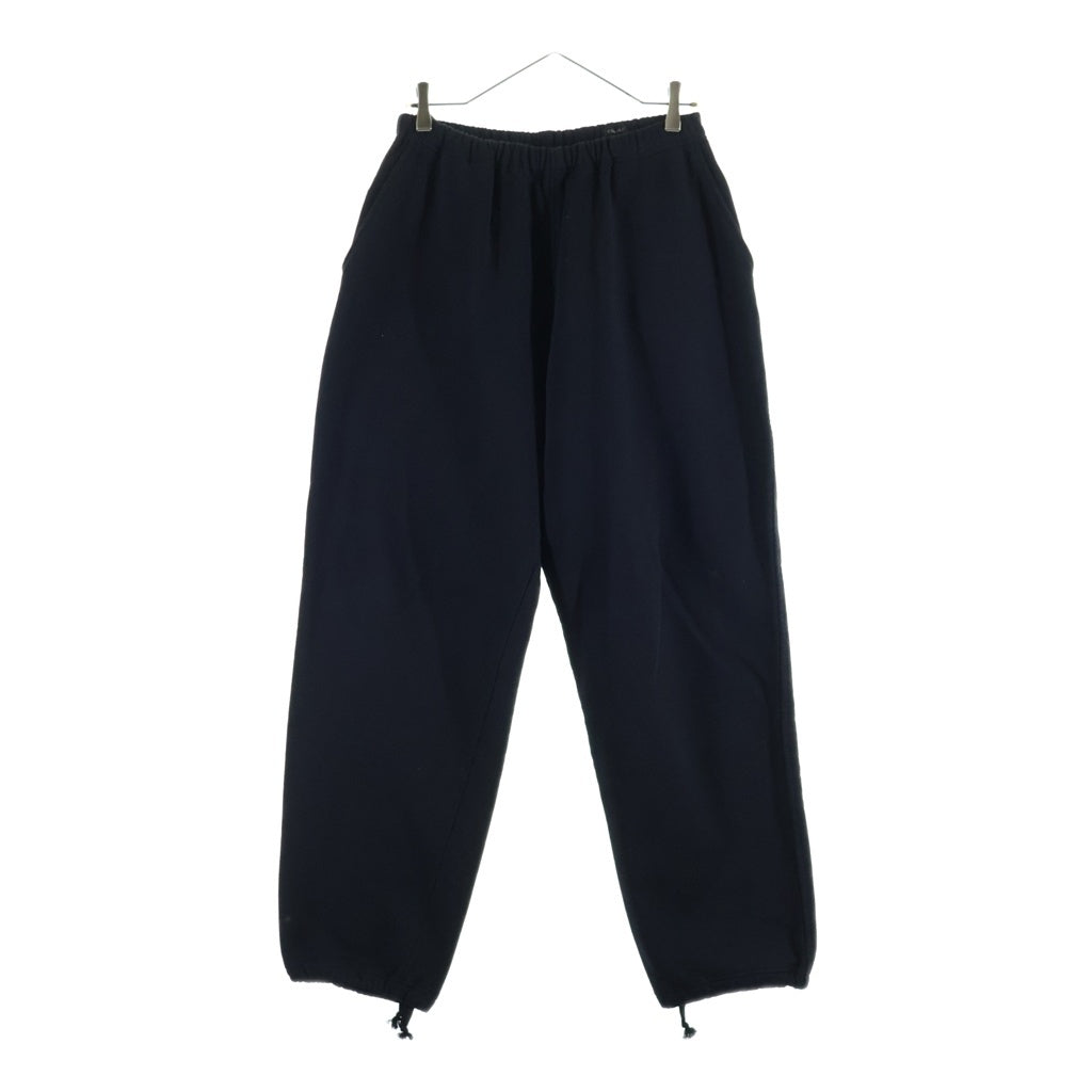 COMOLI(コモリ) 24AW コットン裏毛 リブスウェットパンツブラック A03-05004