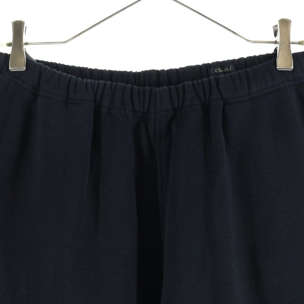 COMOLI(コモリ) 24AW コットン裏毛 リブスウェットパンツブラック A03-05004