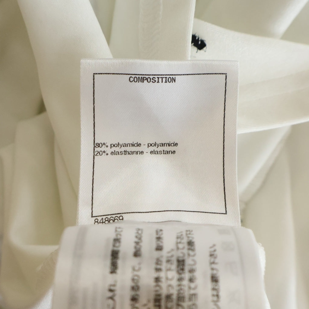 CHANEL(シャネル) 21AW ココマーク総柄 スクエアネック 長袖シャツ ホワイト P71674V14570 レディース