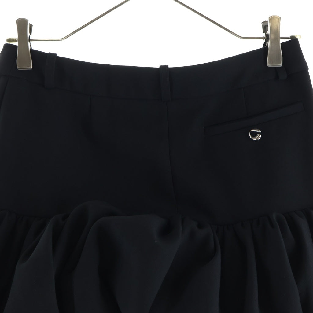 NO BRAND(ノーブランド) coperni Gathered Hem Tailored Skirt コぺ?ニ ギャザード ヘム テーラード スカート ブラック COPJ78F3004] COPJ78F3004 レディース
