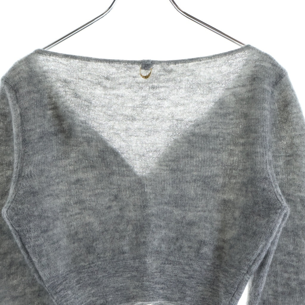 JACQUEMUS(ジャックムス) クロップド ウールニットカーディガン グレー レディース