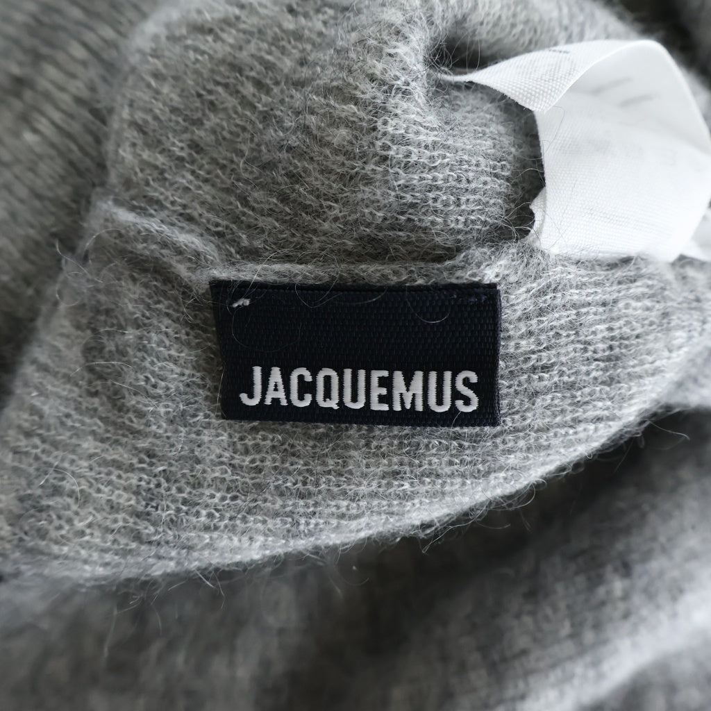 JACQUEMUS(ジャックムス) クロップド ウールニットカーディガン グレー レディース