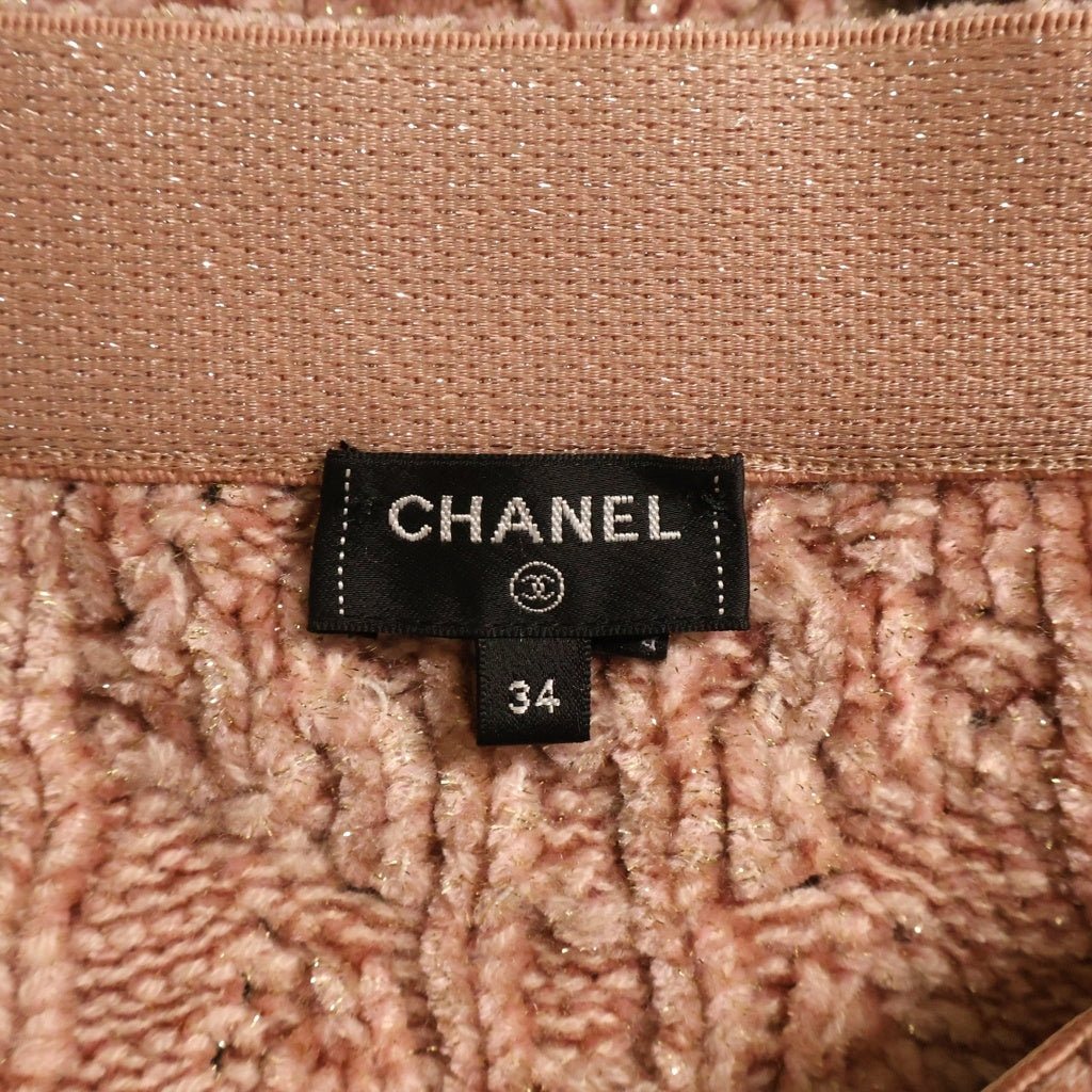 CHANEL(シャネル) 22AW ココマーク ケーブルニット スカート ピンク P73533K10528 レディース