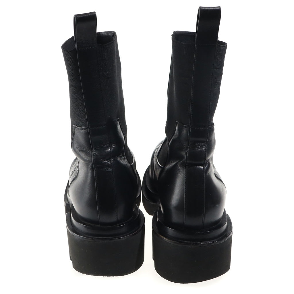 Rick Owens(リックオウエンス) BEATLE BOGUN ビートルボーガン サイドゴア プラットフォーム レザーブーツ 02C7832 ブラック