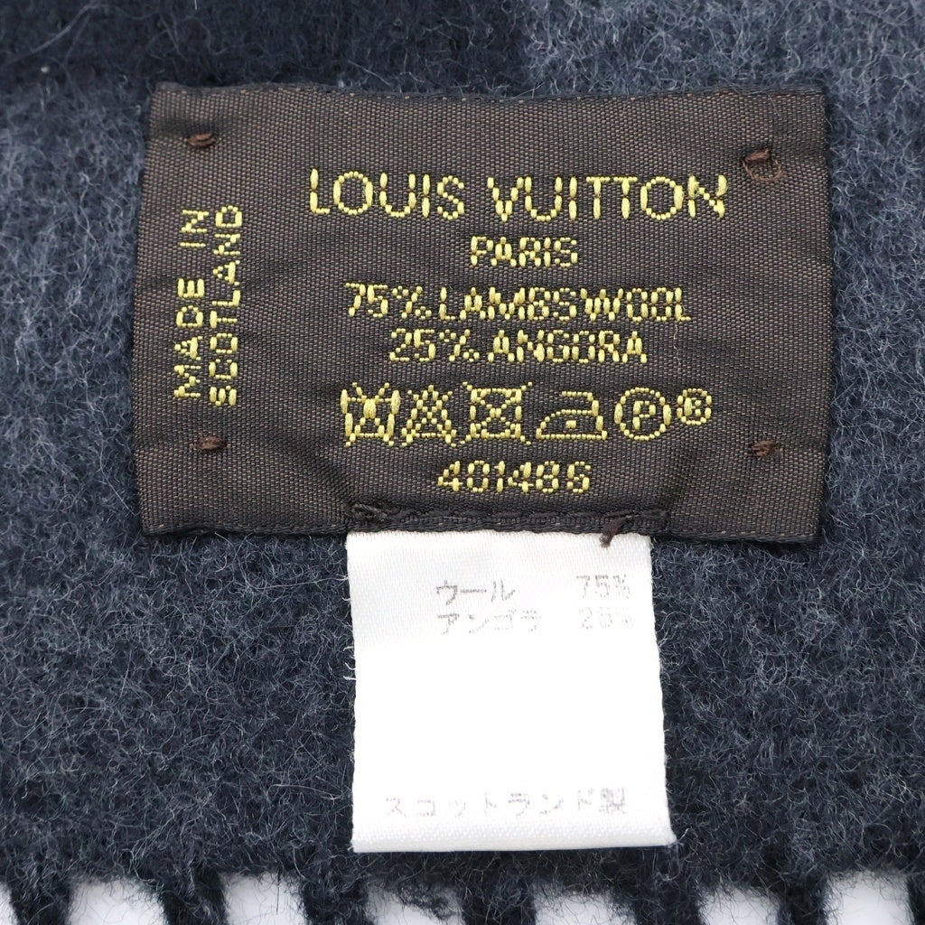 LOUIS VUITTON(ルイヴィトン) エシャルプ カーディフ LVモノグラムマフラー ブラック M70482