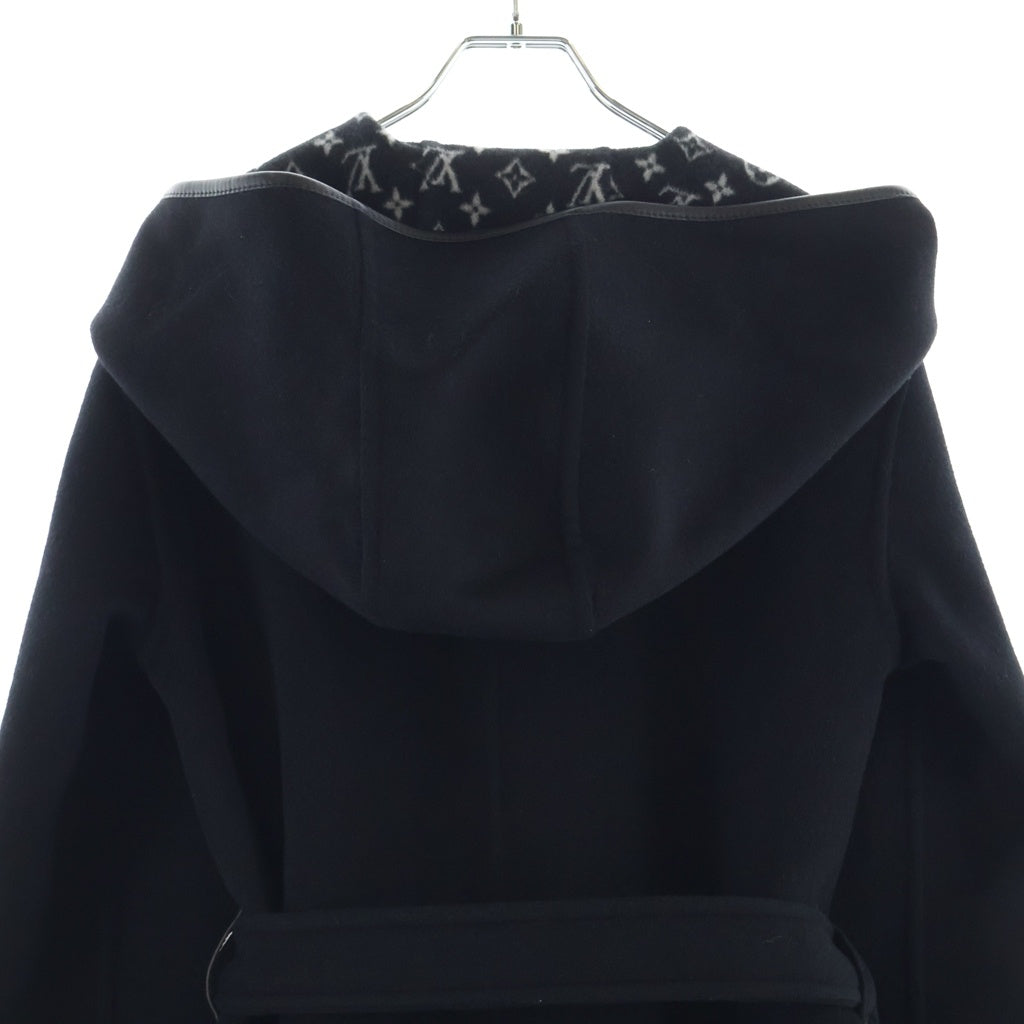 LOUIS VUITTON(ルイヴィトン) 22SS 裏地モノグラム総柄 ウールコート ブラック レディース RW221WW QWE FMCO06