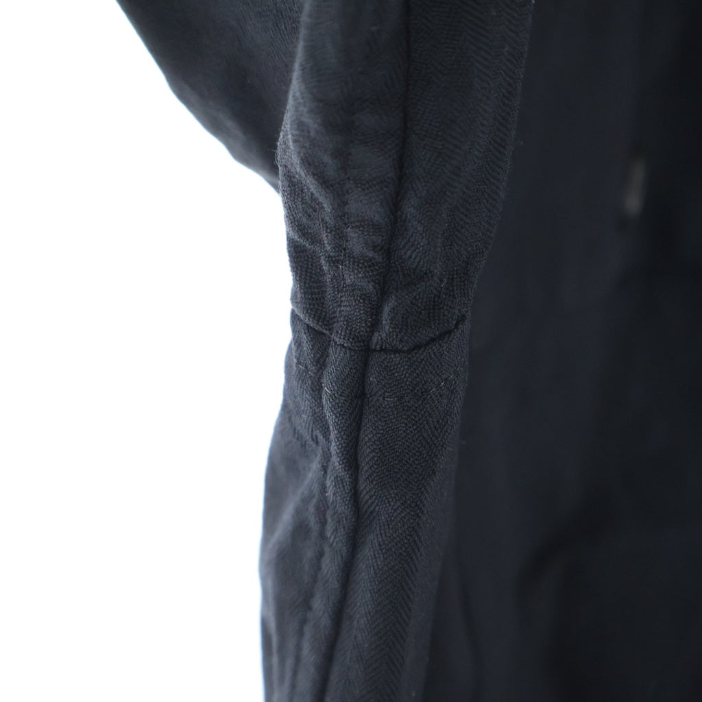 AURALEE(オーラリー) WOOL HERRINGBONE OVER SHIRT ウール ヘリンボーン オーバー 長袖シャツ ブラック A25SB01CH