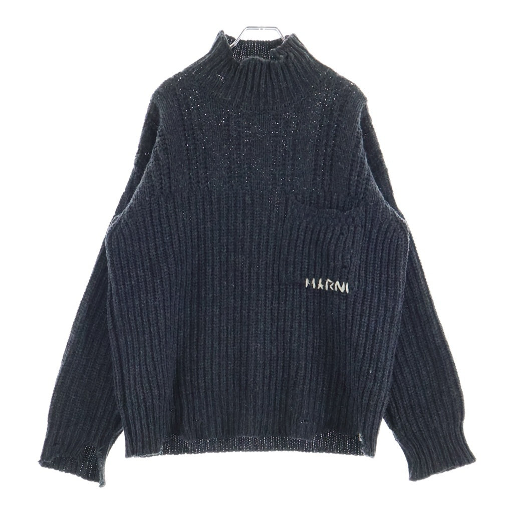 MARNI(マルニ) 23AW BROKEN FISHERMAN TURTLENECK KNIT ブロークン フィッシャーマン タートルネックニット グレー DVMG0054A0