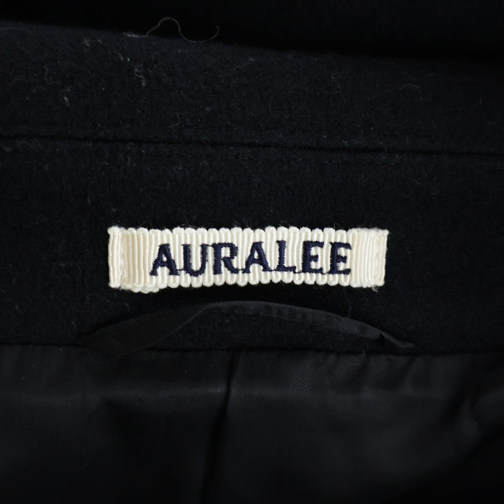 AURALEE(オーラリー) 24AW SPONGE WOOL MELTON P-COAT スポンジウール メルトン ピーコート ブラック A24AC02SB