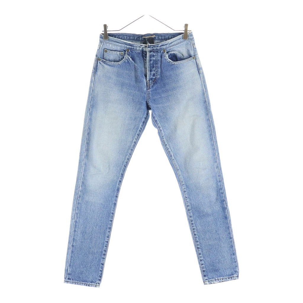 SAINT LAURENT PARIS(サンローランパリ) ウォッシュド加工 ボタンフライ スキニーデニムパンツ インディゴ 428023 Y373L レディース