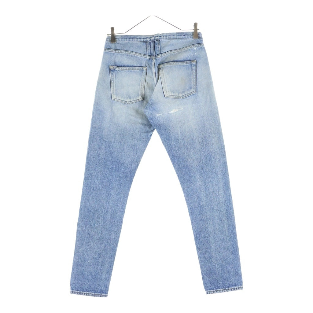 SAINT LAURENT PARIS(サンローランパリ) ウォッシュド加工 ボタンフライ スキニーデニムパンツ インディゴ 428023 Y373L レディース