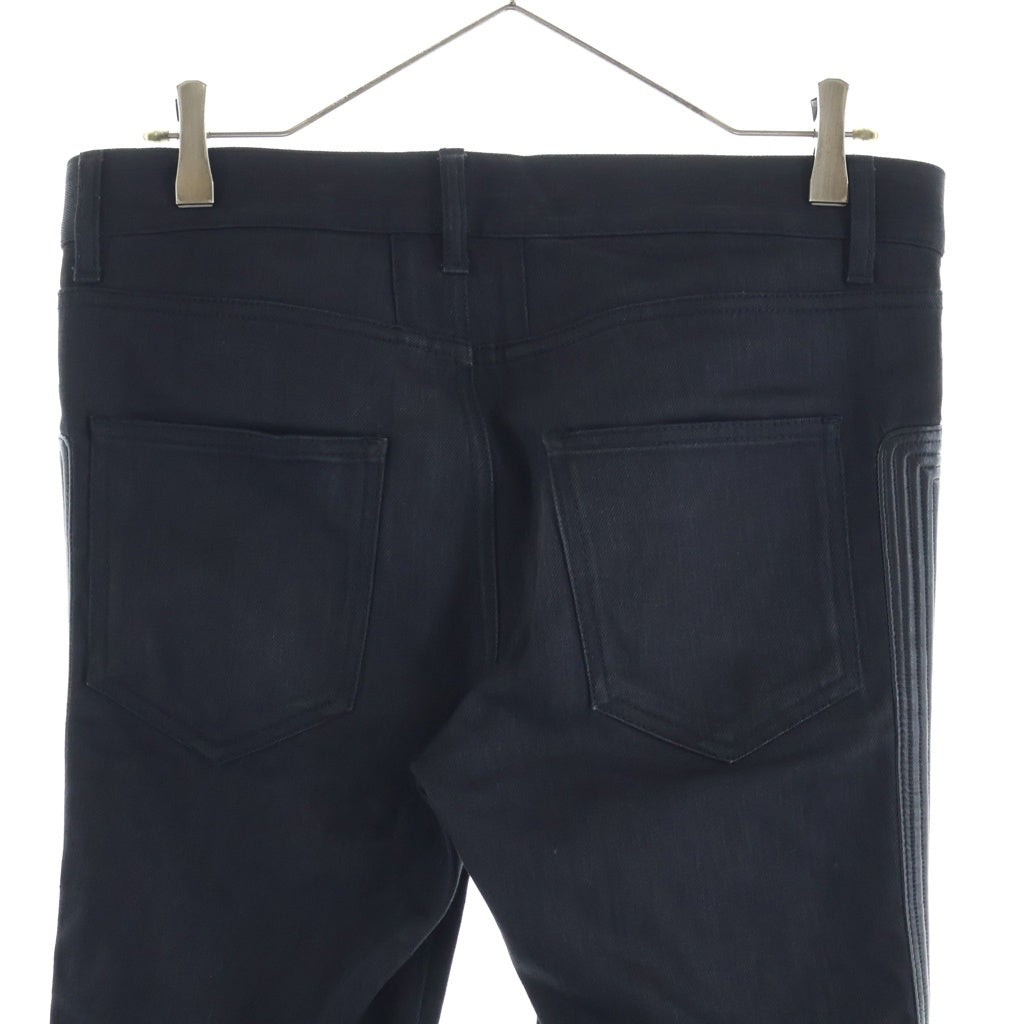 SAINT LAURENT PARIS(サンローランパリ) 15AWBIKER PANTS レザー切り替え バイカーパンツ ブラック 330285
