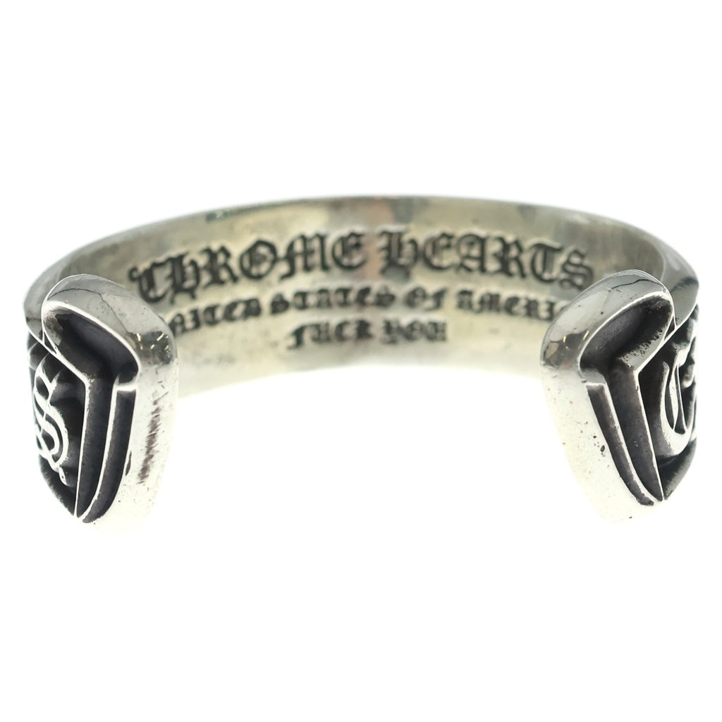 CHROME HEARTS(クロムハーツ) SCROLL LABEL CUFF BRACELET CHクロスレーベルブレスレット シルバー