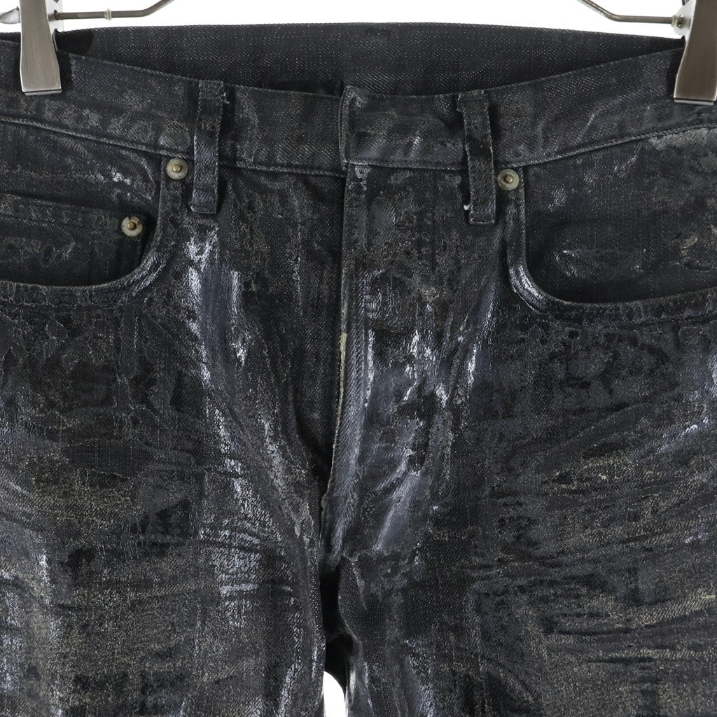 Dior HOMME(ディオールオム) LUSTER COATING DENIM ラスターコーティングデニムパンツ ブラック